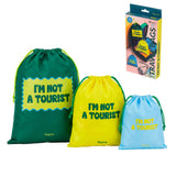 Travel bags "i´m not a tourist" pack of 3