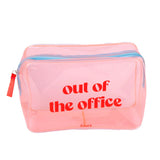 Travel toilet bag "out of the office"