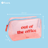 Travel toilet bag "out of the office"