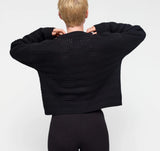 True Knit Chunky Cardigan - Black
