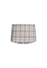 UNCHARTED SKORT - BEIGE PLAID