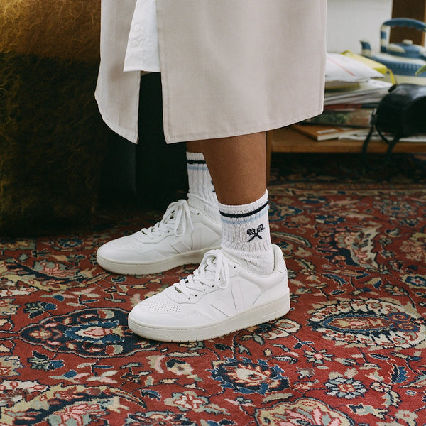 veja-sneakers-V-90 LEATHER EXTRA-WHITE