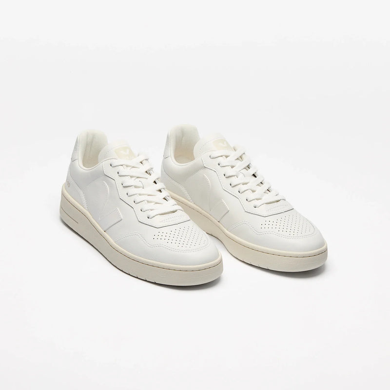 veja-sneakers-V-90 LEATHER EXTRA-WHITE