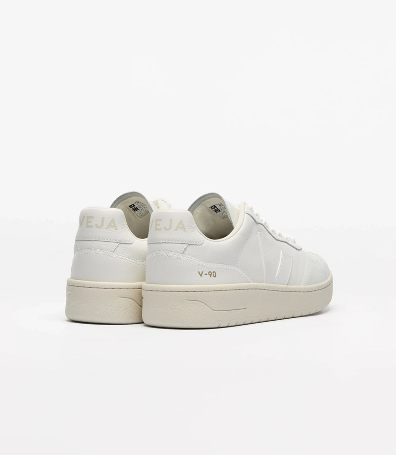 veja-sneakers-V-90 LEATHER EXTRA-WHITE