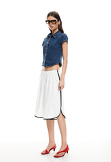 VARSITY BLUES TEE - MID BLUE