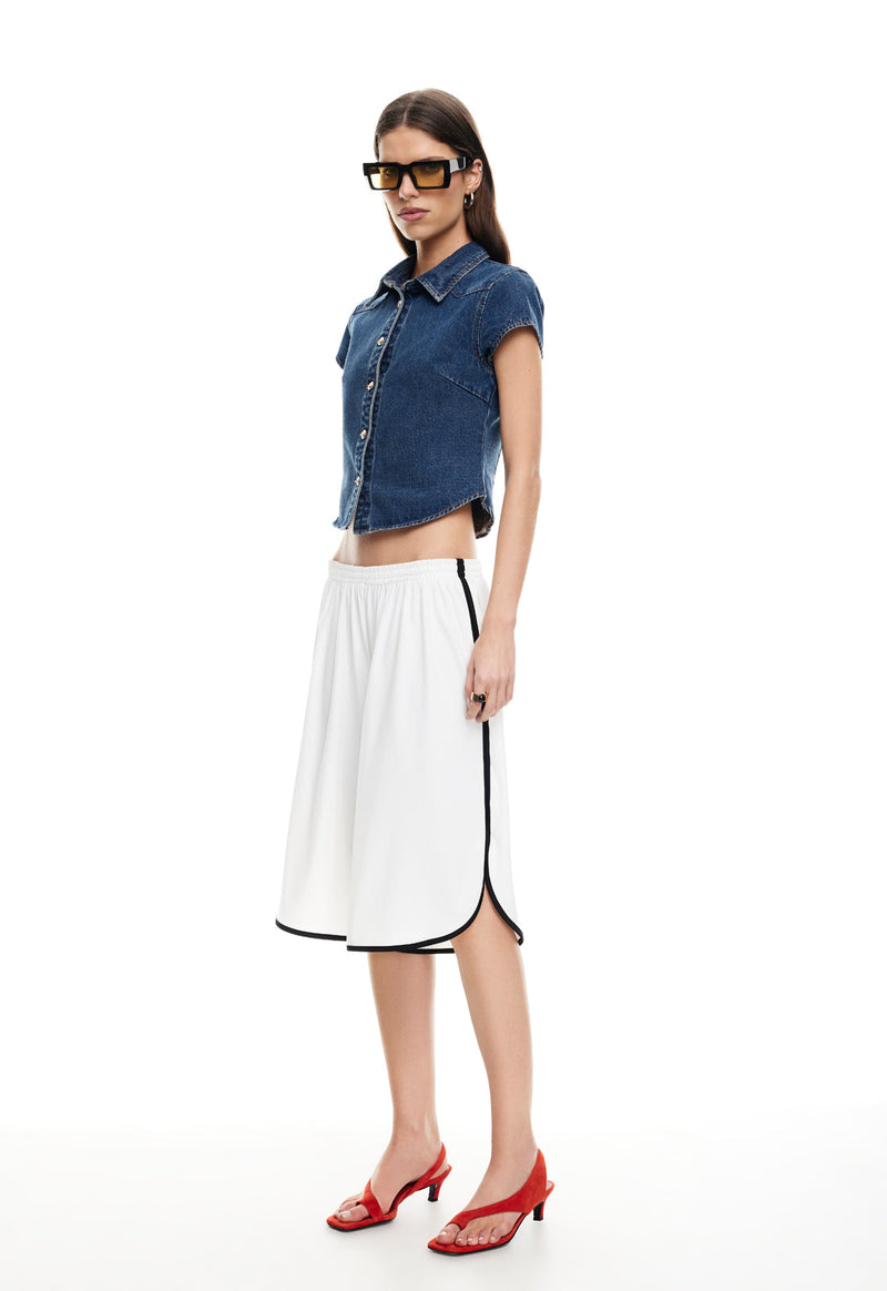VARSITY BLUES TEE - MID BLUE