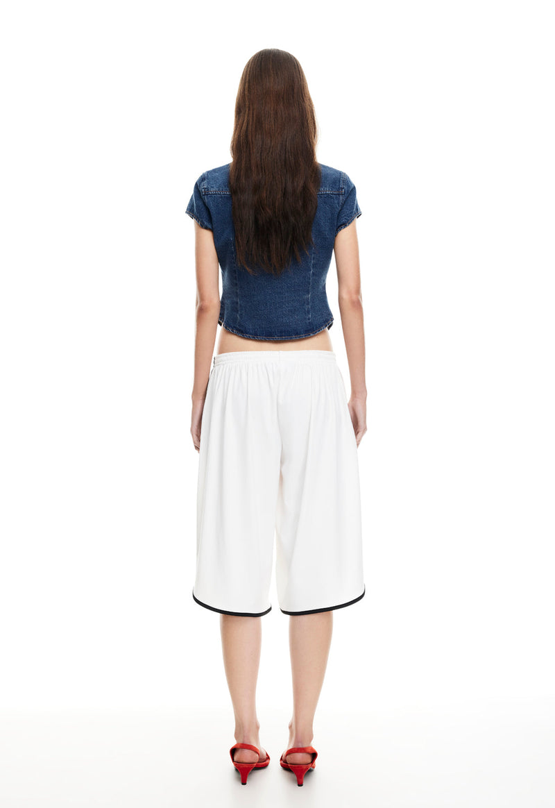 VARSITY BLUES TEE - MID BLUE