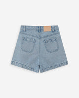 Straight high-waist denim shorts skyblue Verne