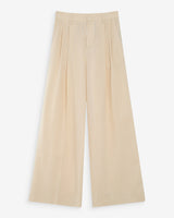 Straight linen tailored pants fine stripes vanille Very