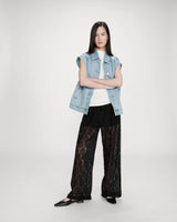 Loose lace pants noir Vincent
