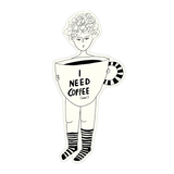 VINYL STICKER COFFEE NOW