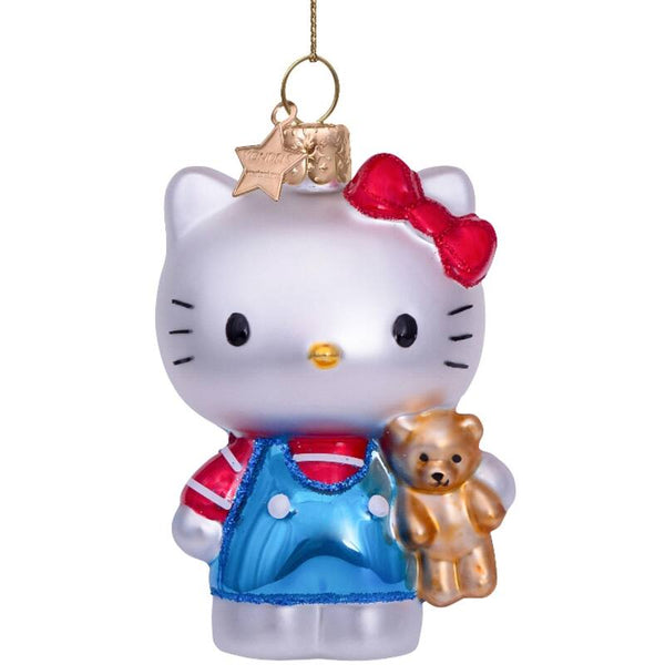 VONDELS Ornament Ornament glass Hello Kitty blue w bear