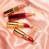 VONDELS Ornament glass shiny gold matt red pink lipstick H11cm