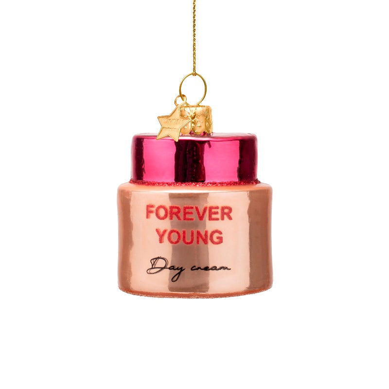 VONDELS Ornament glass pink day cream H5cm