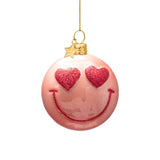 VONDELS Ornament glass pink orange smiley