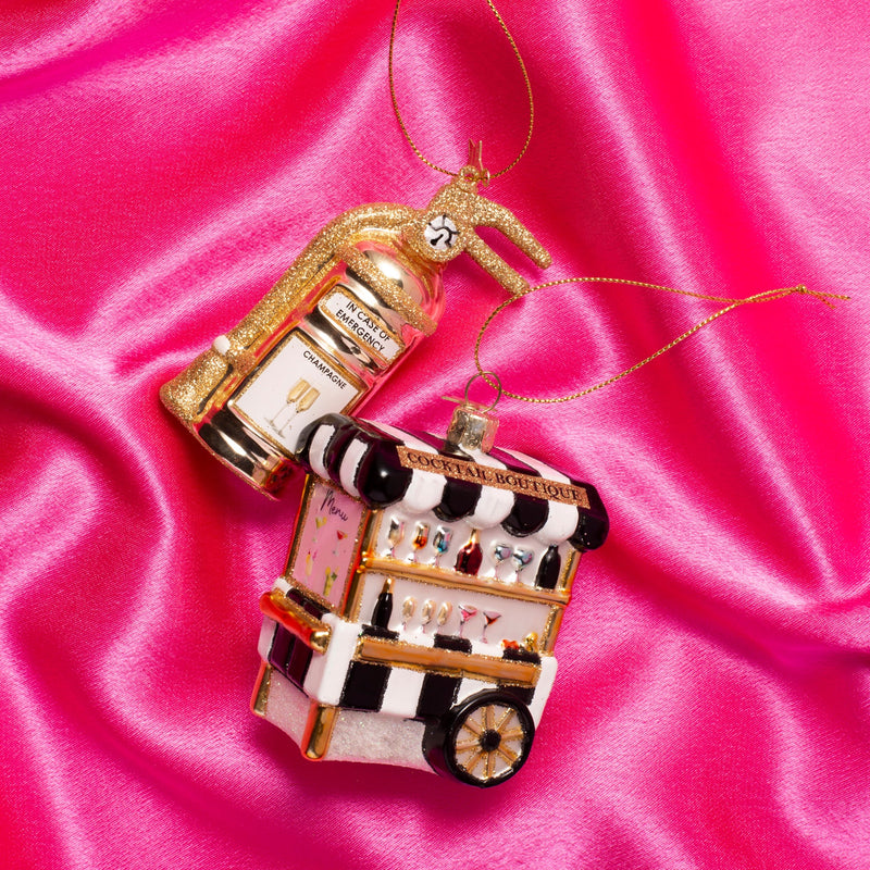 VONDELS Ornament glass gold fire extinguisher champagne