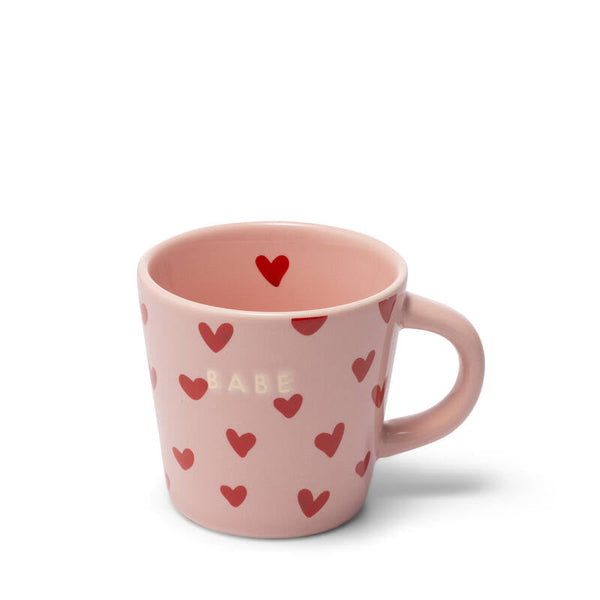 VONDELS Espresso cup hearts ceramic babe pink 80ml