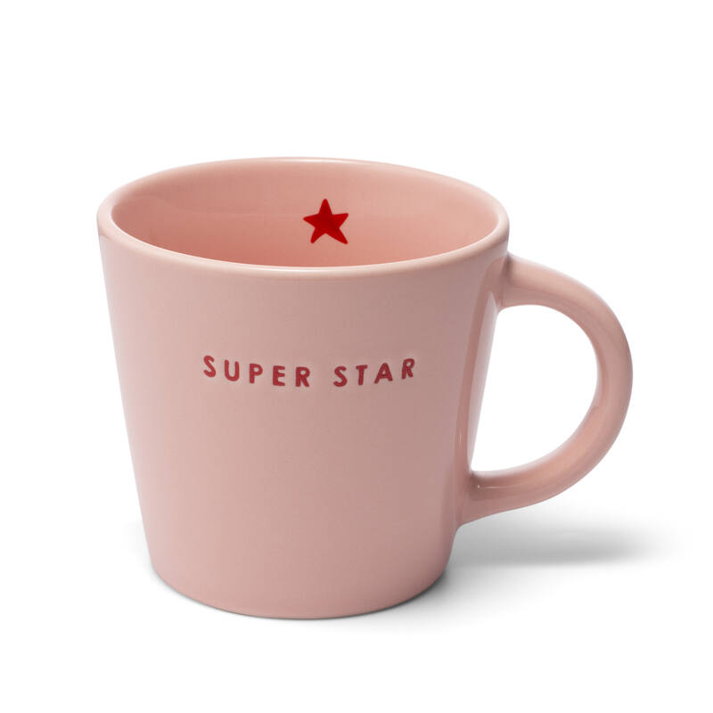VONDELS Cappuccino cup ceramic super star pink 250ml
