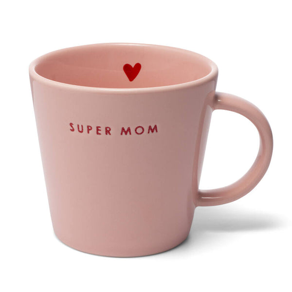 VONDELS Tea cup ceramic SUPER MOM pink 350ml