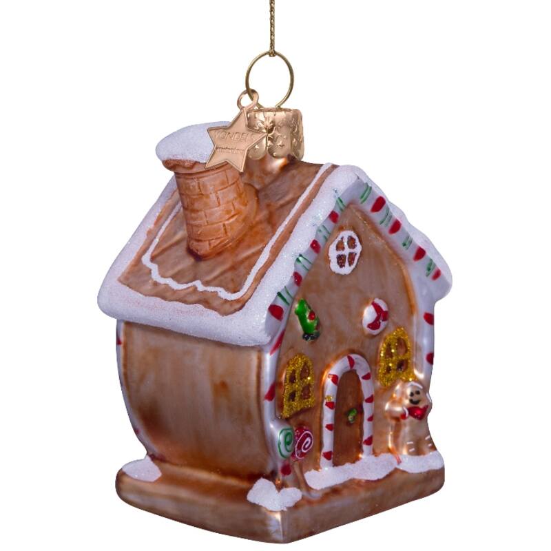 VONDELS Ornament glass gingerbread house multi