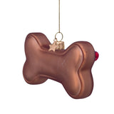 VONDELS Ornament glass dog bone H5cm