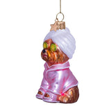 VONDELS Ornament glass selfcare dog H9cm