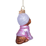 VONDELS Ornament glass selfcare dog H9cm