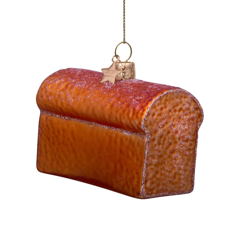 VONDELS Ornament glass whole bread H5cm