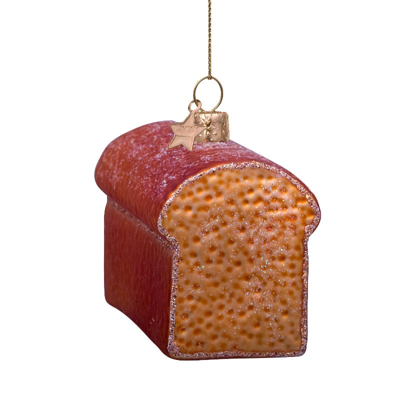 VONDELS Ornament glass whole bread H5cm
