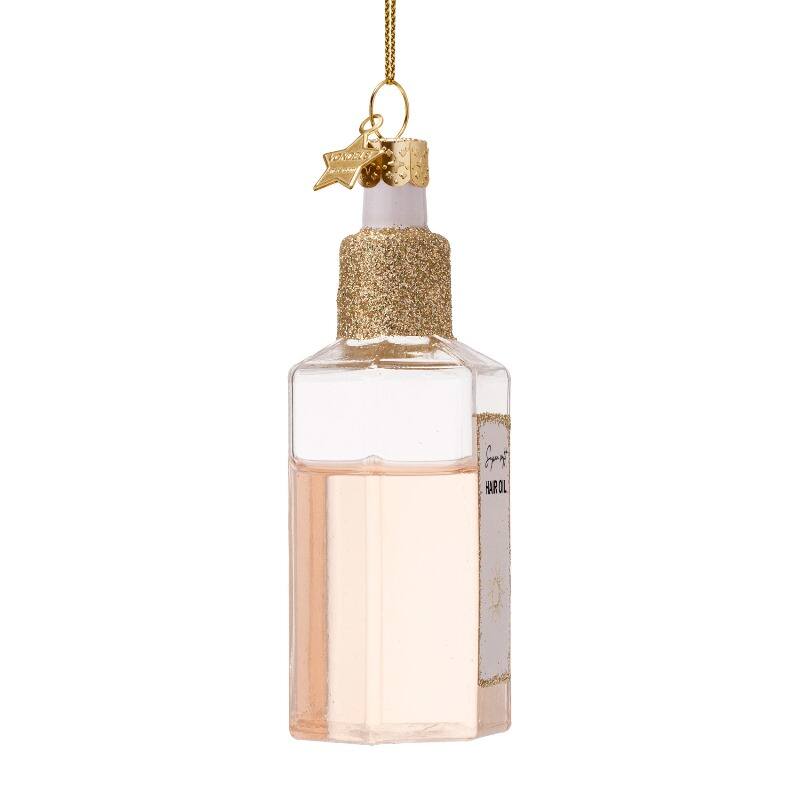 VONDELS Ornament glass bottle w hair oil H11cm