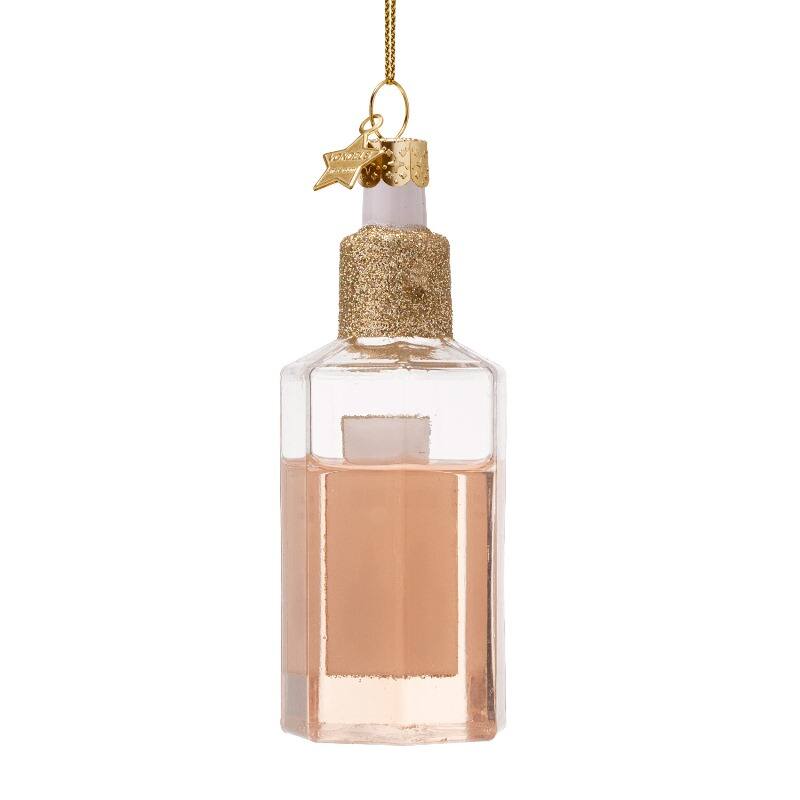 VONDELS Ornament glass bottle w hair oil H11cm