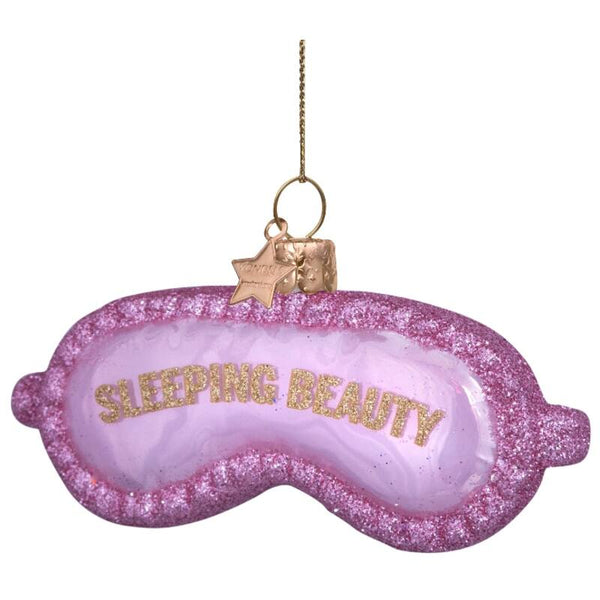 VONDELS Ornament glass soft pink sleeping beauty mask