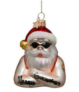 VONDELS Ornament glass red santa tattoos