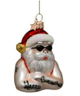 VONDELS Ornament glass red santa tattoos