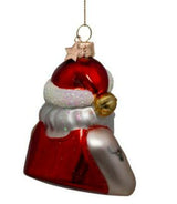 VONDELS Ornament glass red santa tattoos