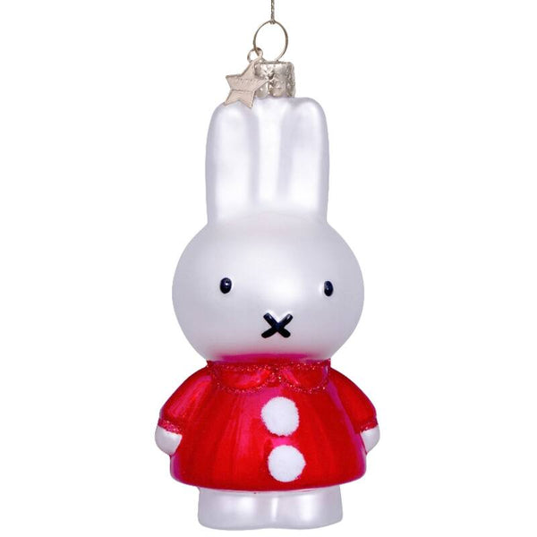 VONDELS Ornament glass Nijntje Miffy santa dress