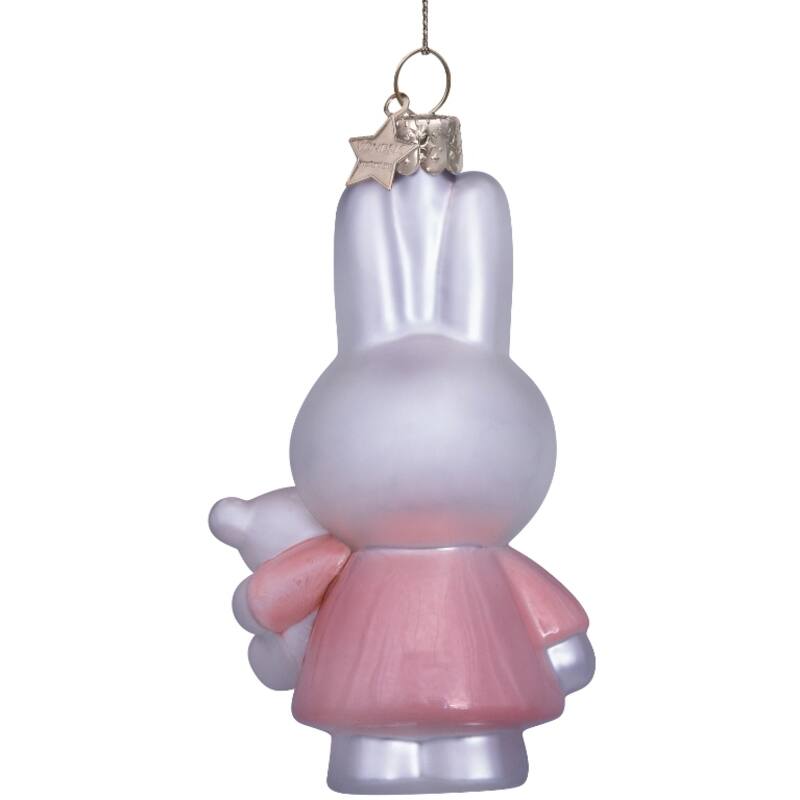 VONDELS Ornament glass Nijntje Miffy baby pink w bear