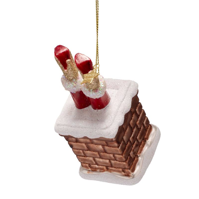 VONDELS Ornament glass chimney mrs Santa Claus H10cm