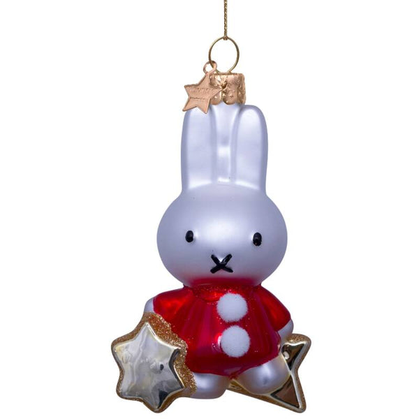 VONDELS Ornament glass Nijntje Miffy on star