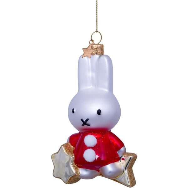 VONDELS Ornament glass Nijntje Miffy on star