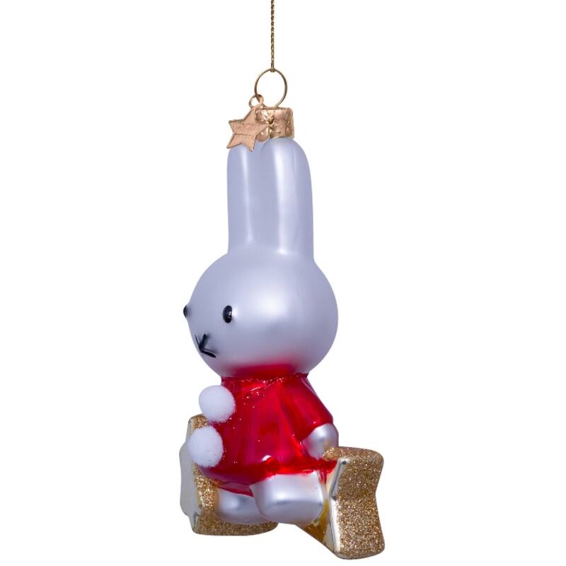 VONDELS Ornament glass Nijntje Miffy on star