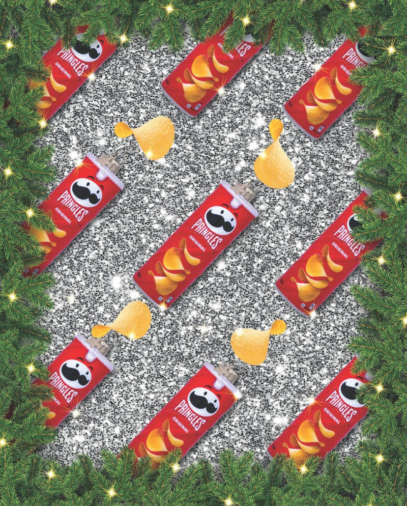 VONDELS Ornament glass opal red Pringles H11cm