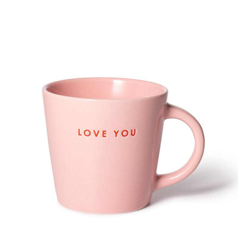 VONDELS Cappuccino cup ceramic love you pink 250ml