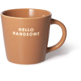 VONDELS Ceramic cappuccino cup HELLO HANDSOME terracotta 250ml