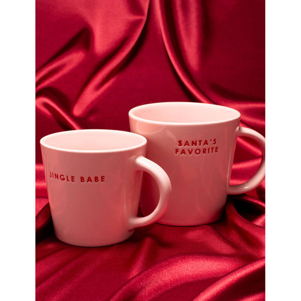 VONDELS Tea cup ceramic santas favorite pink 350ml