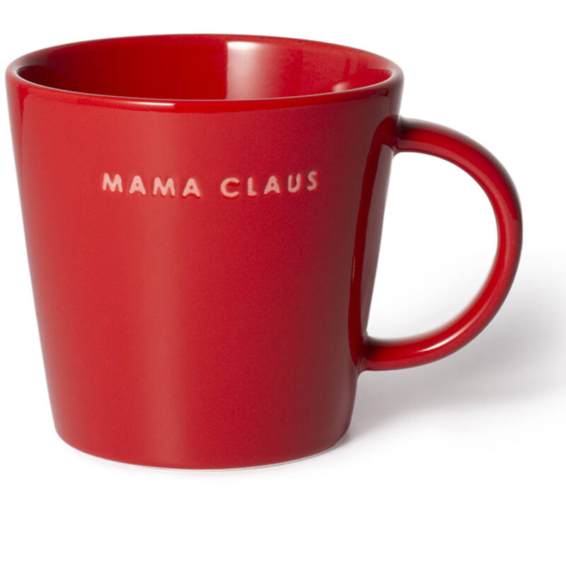 VONDELS Ceramic tea cup MAMA CLAUS red 350ml