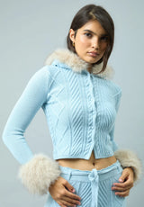 PEGGY CARDIGAN - PALE BLUE