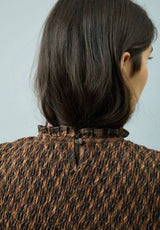 CHECK RUCHED TOP - MULTI CHECK