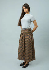 CHECK BUCKLE SKIRT - MULTI CHECK