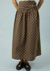 CHECK BUCKLE SKIRT - MULTI CHECK